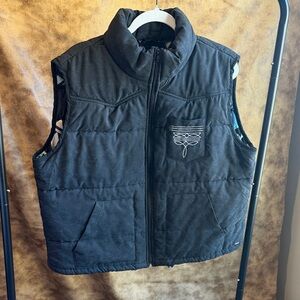 Lucky & Blessed Black Quilted Puffer Vest